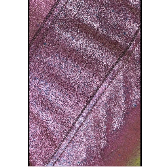 NWT RICK OWENS Irise Iridescent Stretch Leather and Cotton-Blend Leggings - Picture 8 of 9